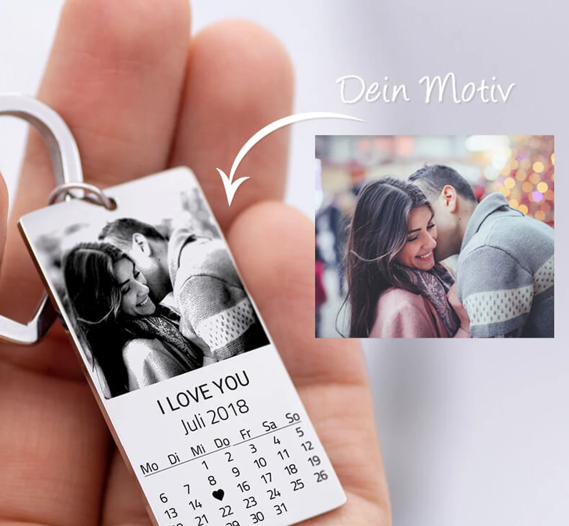 The Day I Started Loving You – Personalized Calendar Keychain