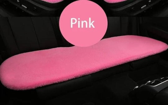 Plush Car Seat Cushion-Car Seat Cover Front Rear Seat Cushion Sheepskin Pad Mat Universal Accessories