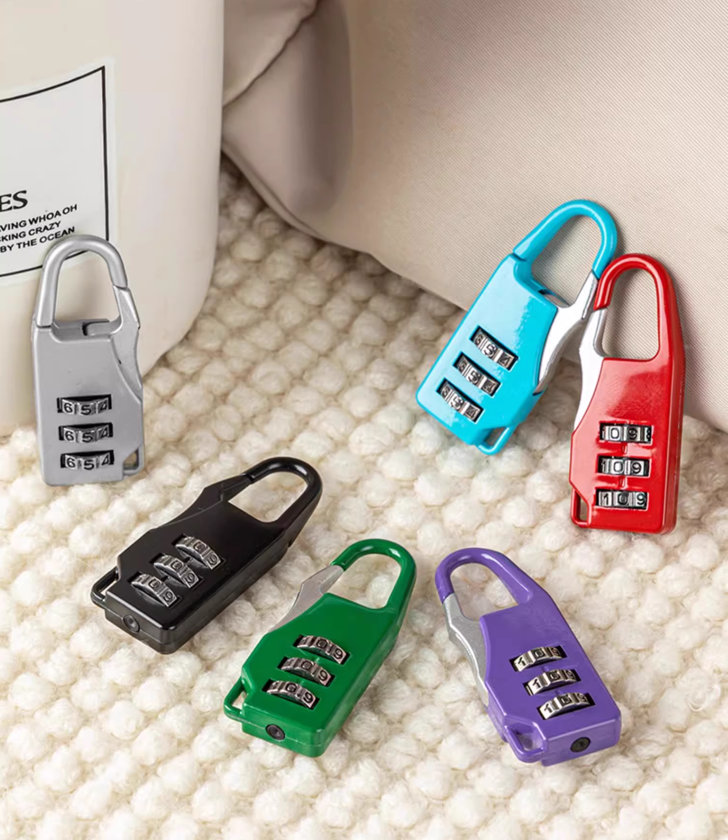 Small Travel Combination Lock – 3-Digit Password for Luggage & Gym