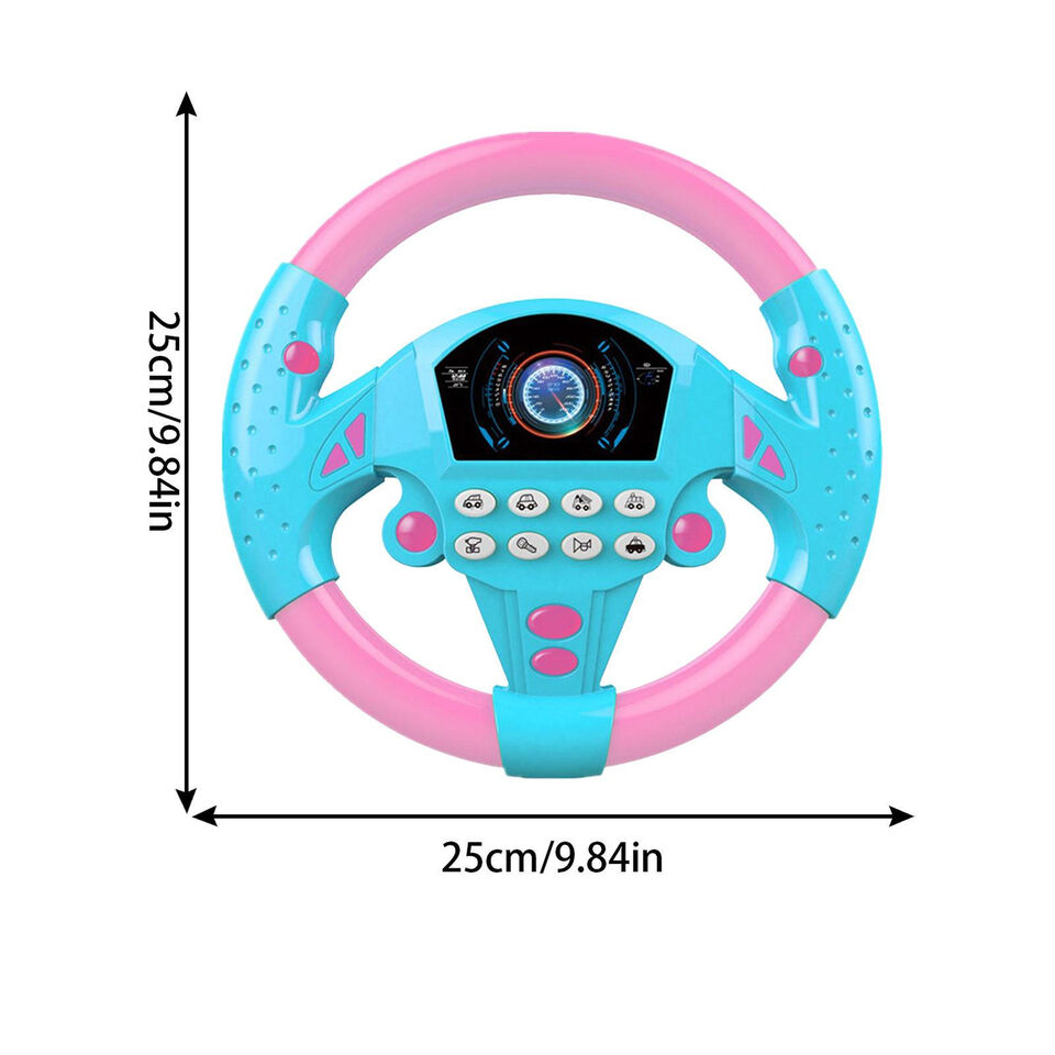 Electric Simulation Steering Wheel Toy with Light Sound