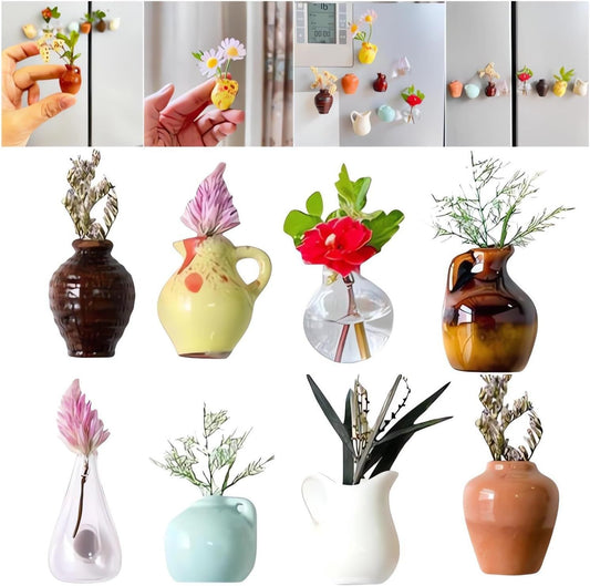 Resin Fridge Magnets – Mini Vase Magnets, Elegant Home Gift