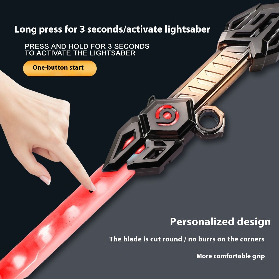 Dual-Edge Sword Stick – Telescopic LED Light Saber for Cosplay & Play