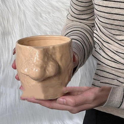 Funny Handmade Nose-Picking Mug Set – Unique Ceramic Drinkware