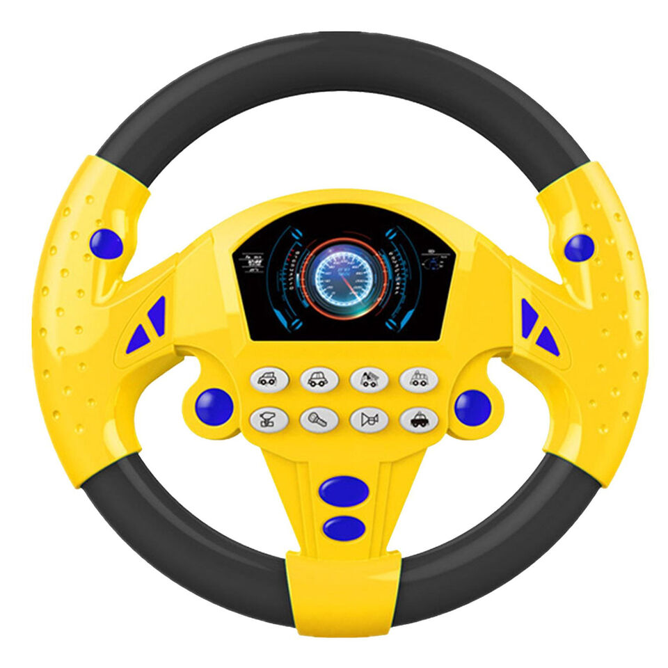 Electric Simulation Steering Wheel Toy with Light Sound