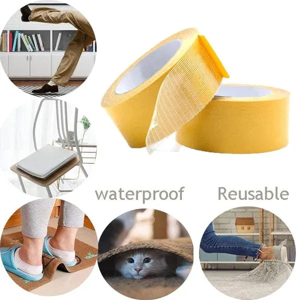 🔥Hot Sale 70% OFF🔥3 Pack Strong Adhesive Double-sided Gauze Fiber Mesh Tape,Waterproof Tape 15ft