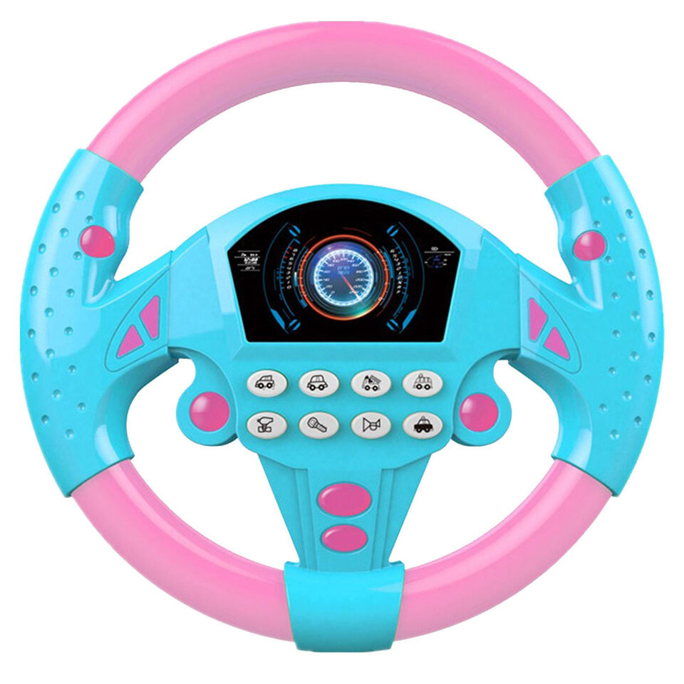 Electric Simulation Steering Wheel Toy with Light Sound