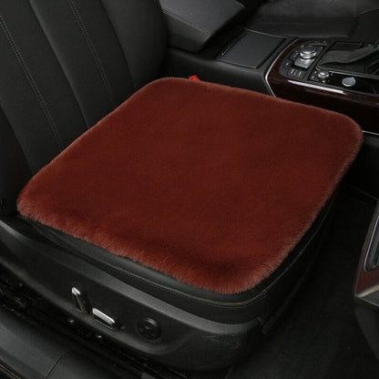 Plush Car Seat Cushion-Car Seat Cover Front Rear Seat Cushion Sheepskin Pad Mat Universal Accessories