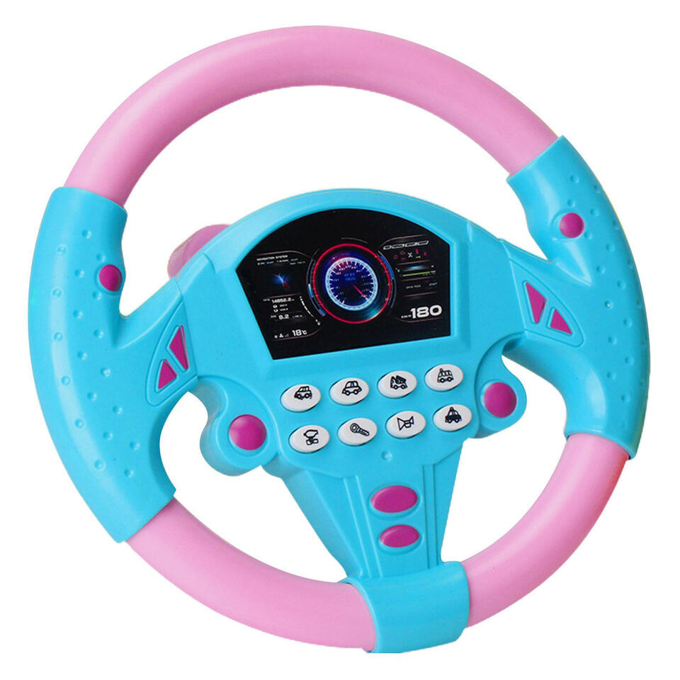 Electric Simulation Steering Wheel Toy with Light Sound