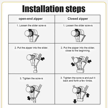 Universal Zipper Repair Kit | Quick & Easy Zipper Replacement Solution