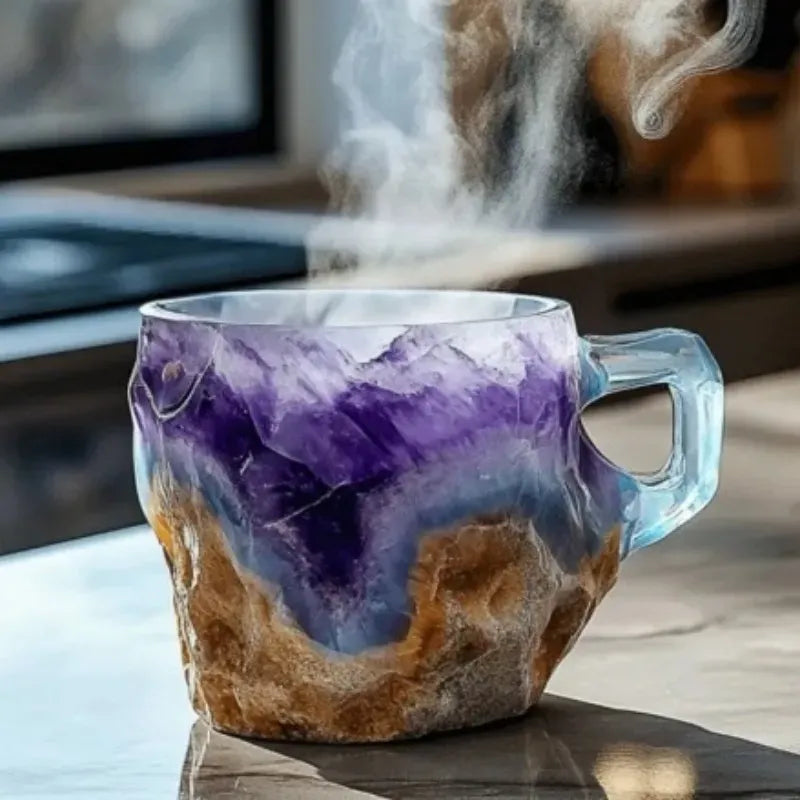 Multi-Colored Mineral Crystal Coffee Mug – Unique & Stylish Design