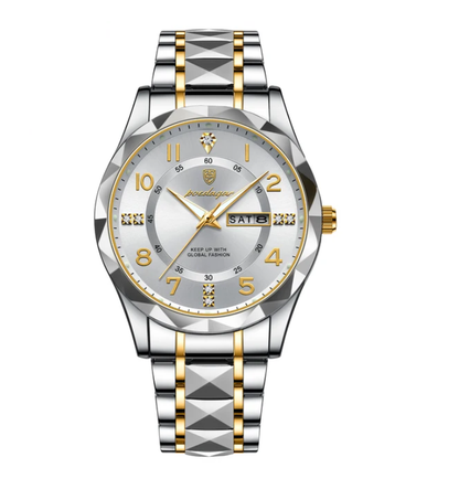 "POEDAGAR Luxury Men's Quartz Watch - Waterproof, Date Display, Luminous, Stainless Steel