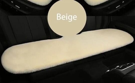 Plush Car Seat Cushion-Car Seat Cover Front Rear Seat Cushion Sheepskin Pad Mat Universal Accessories