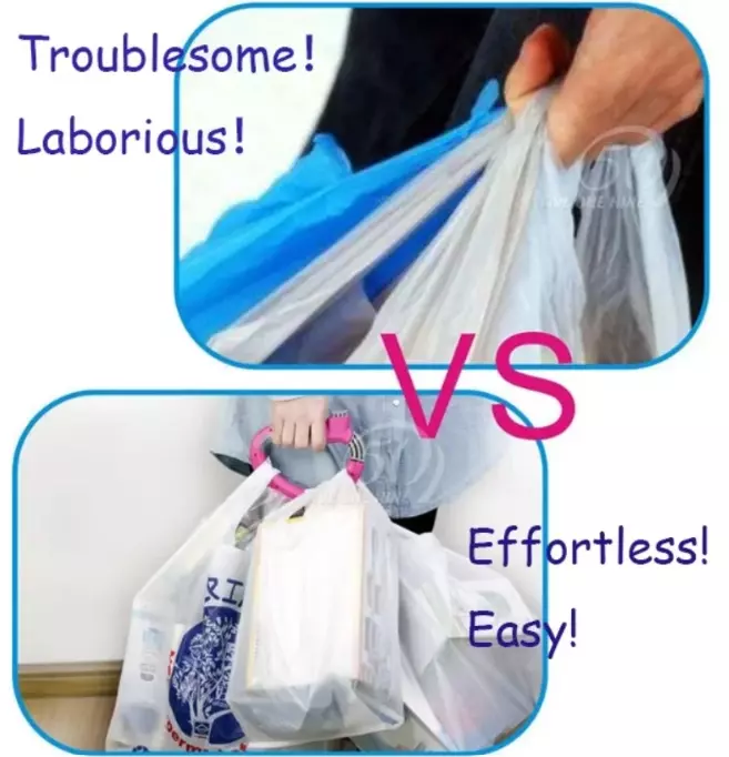D-Shaped One Trip Grip: Convenient Shopping Bag Carrier Tool