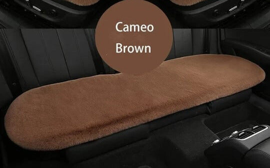 Plush Car Seat Cushion-Car Seat Cover Front Rear Seat Cushion Sheepskin Pad Mat Universal Accessories