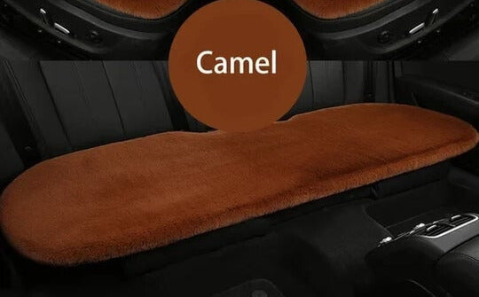 Plush Car Seat Cushion-Car Seat Cover Front Rear Seat Cushion Sheepskin Pad Mat Universal Accessories