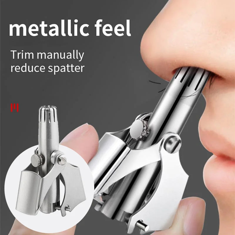 Portable Rust-Free Ear & Nose Hair Trimmer – Painless, Low-Noise