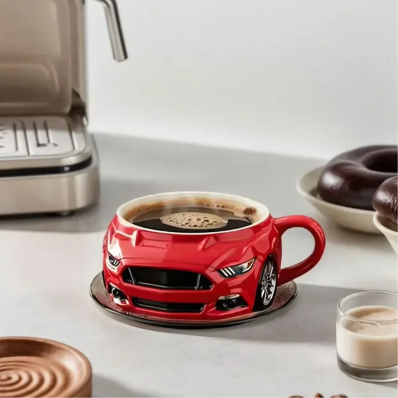 Sturdy Car-Shaped Coffee Mug – Unique Handcrafted Tea Cup for Home & Office Use