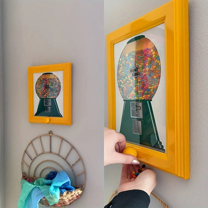 Wall-Mounted Dispenser Photo Frame | Candy, Snack & Pet Treat Holder