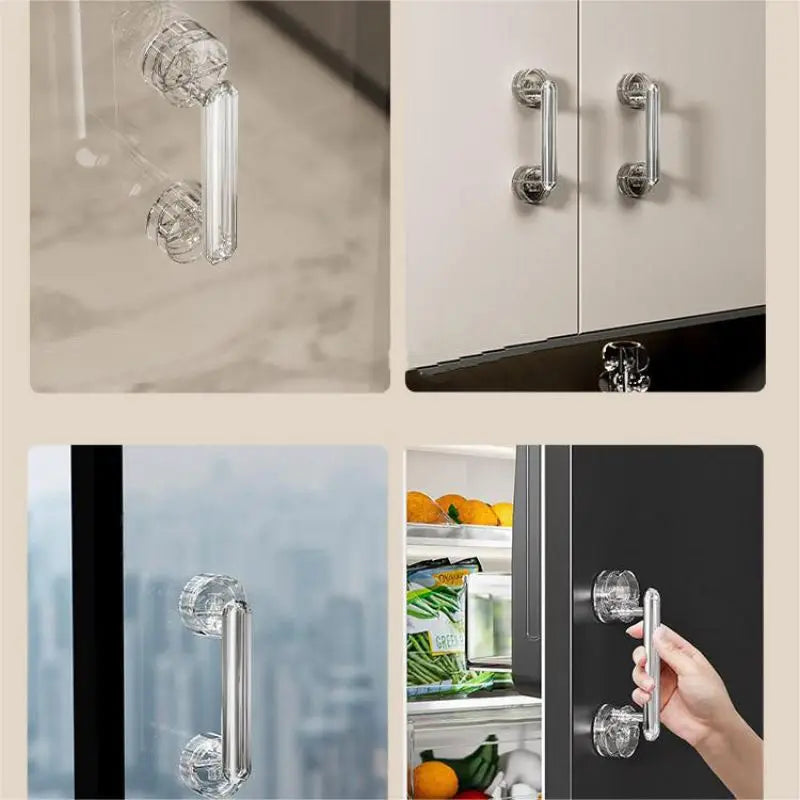 Diamond Suction Cup Handle for Wardrobe, Glass Doors, and Windows