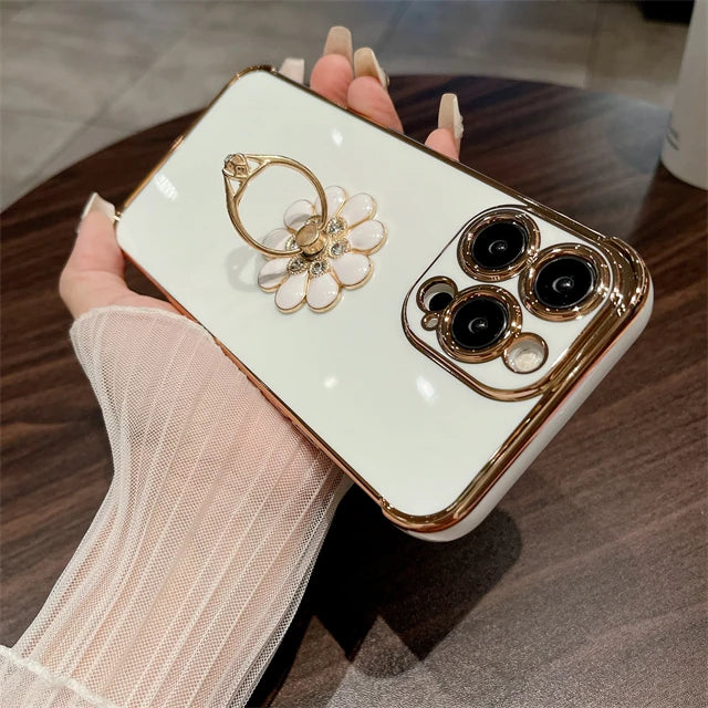 Luxury Plating Fashion Flash Holder Stand Phone Case For iPhone  Plus Cover