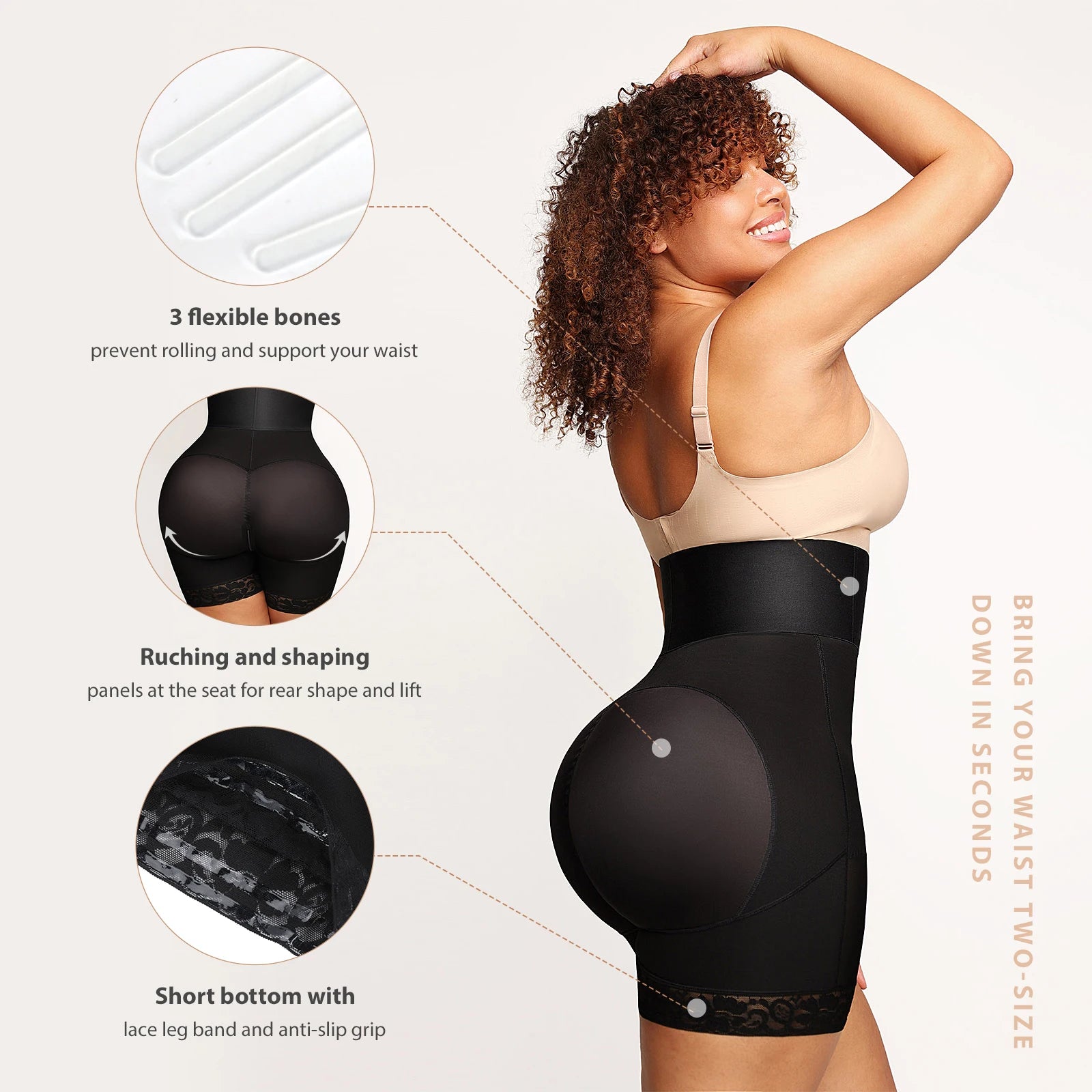 High-Waisted Shapewear Shorts – Tummy Control & Butt Lifting