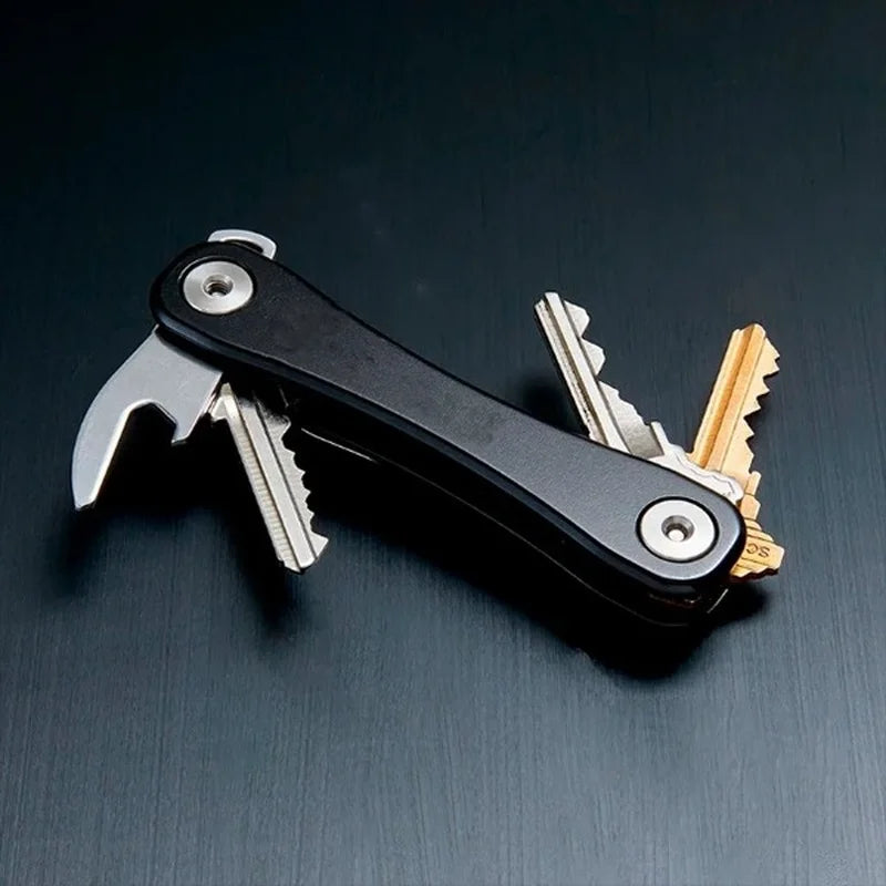 Smart Key Organizer: Compact Aluminum Keychain Holder & Clip