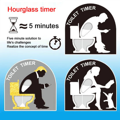 Durable 5-Minute Sand Timer – Toilet Reminder & Gift Idea