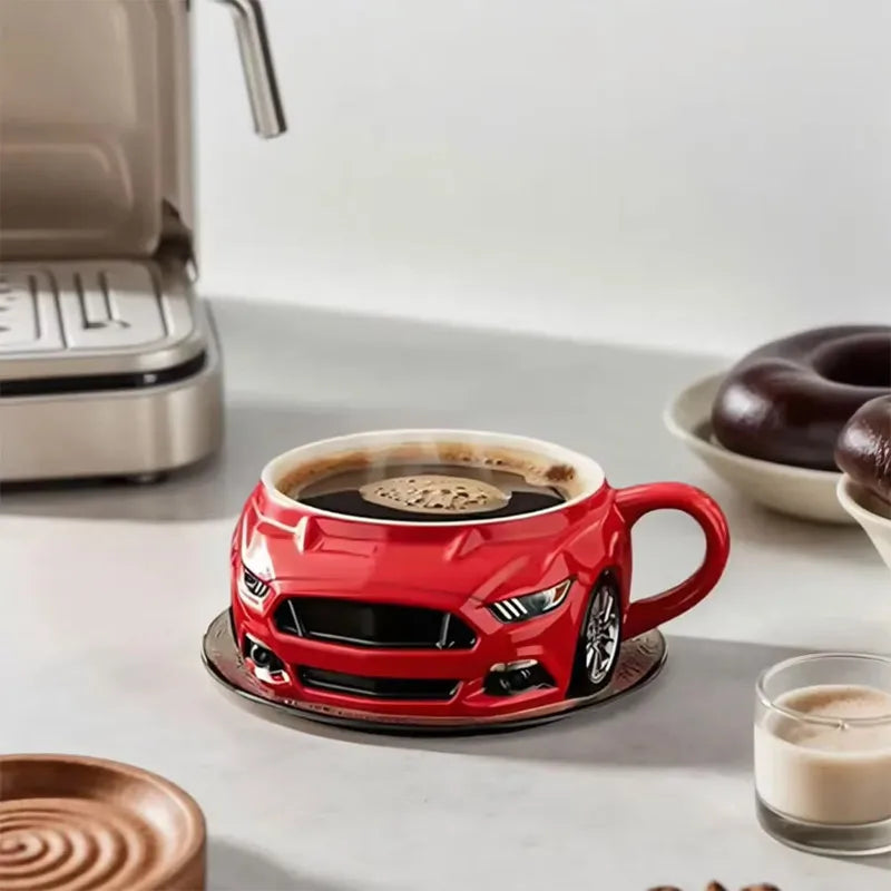 Sturdy Car-Shaped Coffee Mug – Unique Handcrafted Tea Cup for Home & Office Use