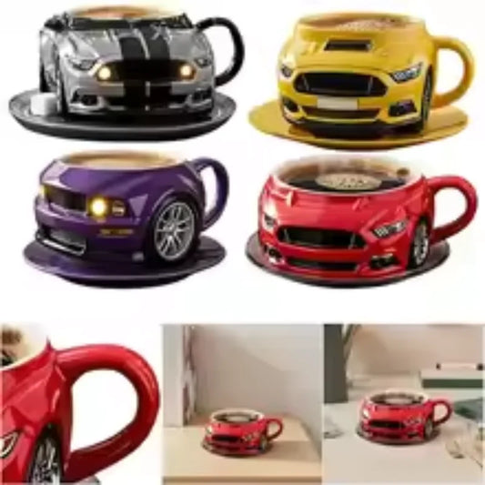 Sturdy Car-Shaped Coffee Mug – Unique Handcrafted Tea Cup for Home & Office Use