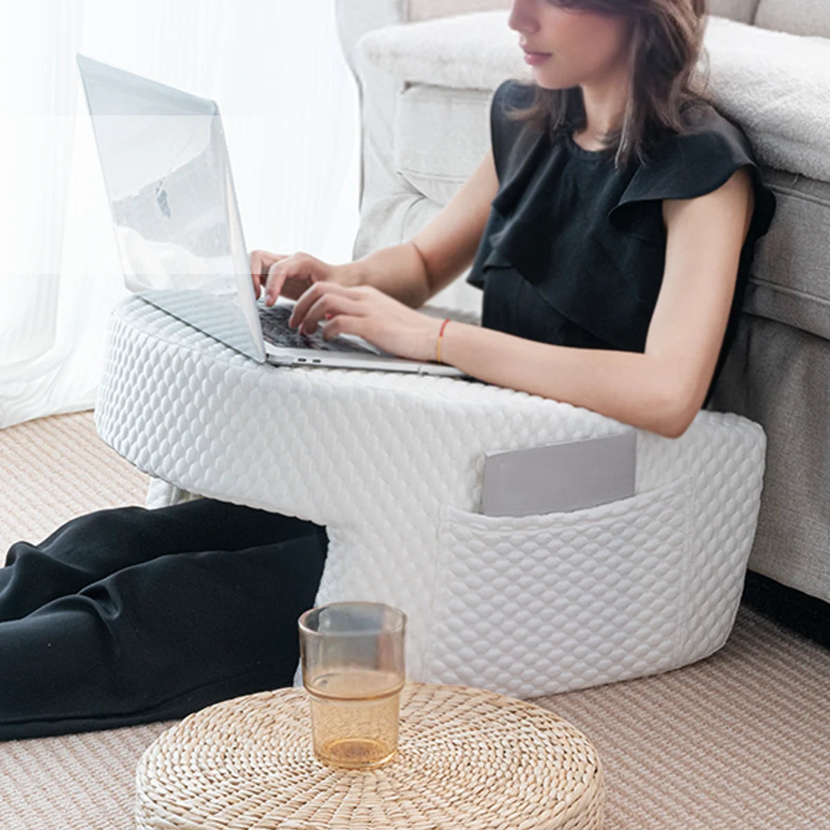 Ergonomic Reading Pillow and Lap Desk, Ideal for Bedtime Reading