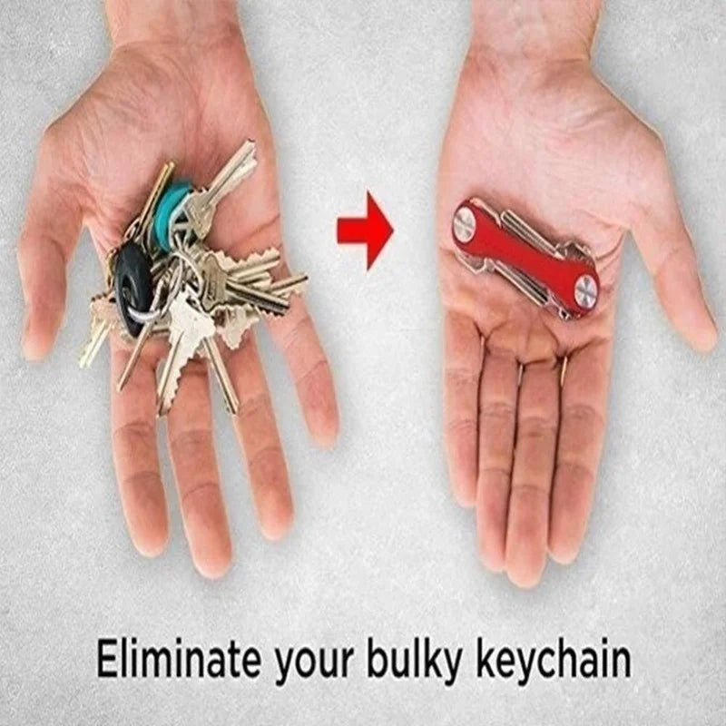 Smart Key Organizer: Compact Aluminum Keychain Holder & Clip