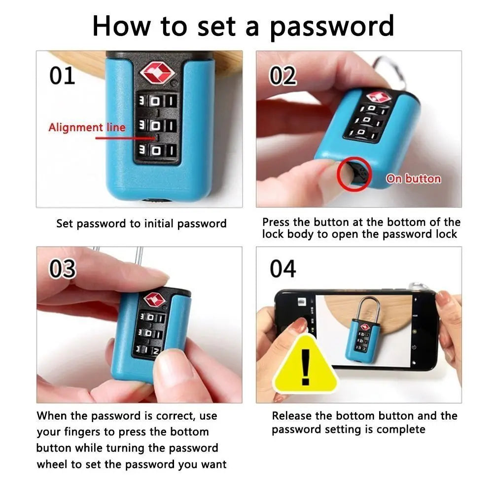 3-Digit TSA Combination Lock for Travel Luggage