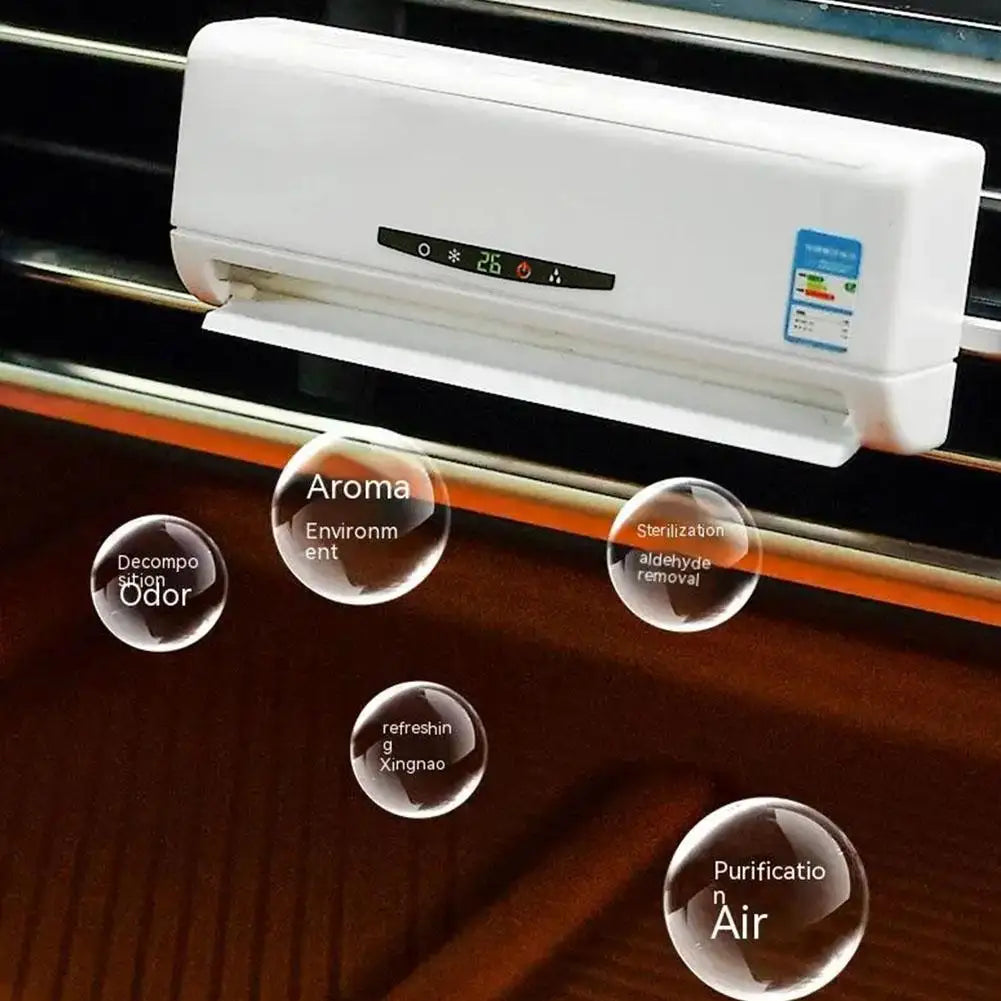 Mini Air Conditioner Set Model Air Freshener Solar Car Aromatherapy Diffuser