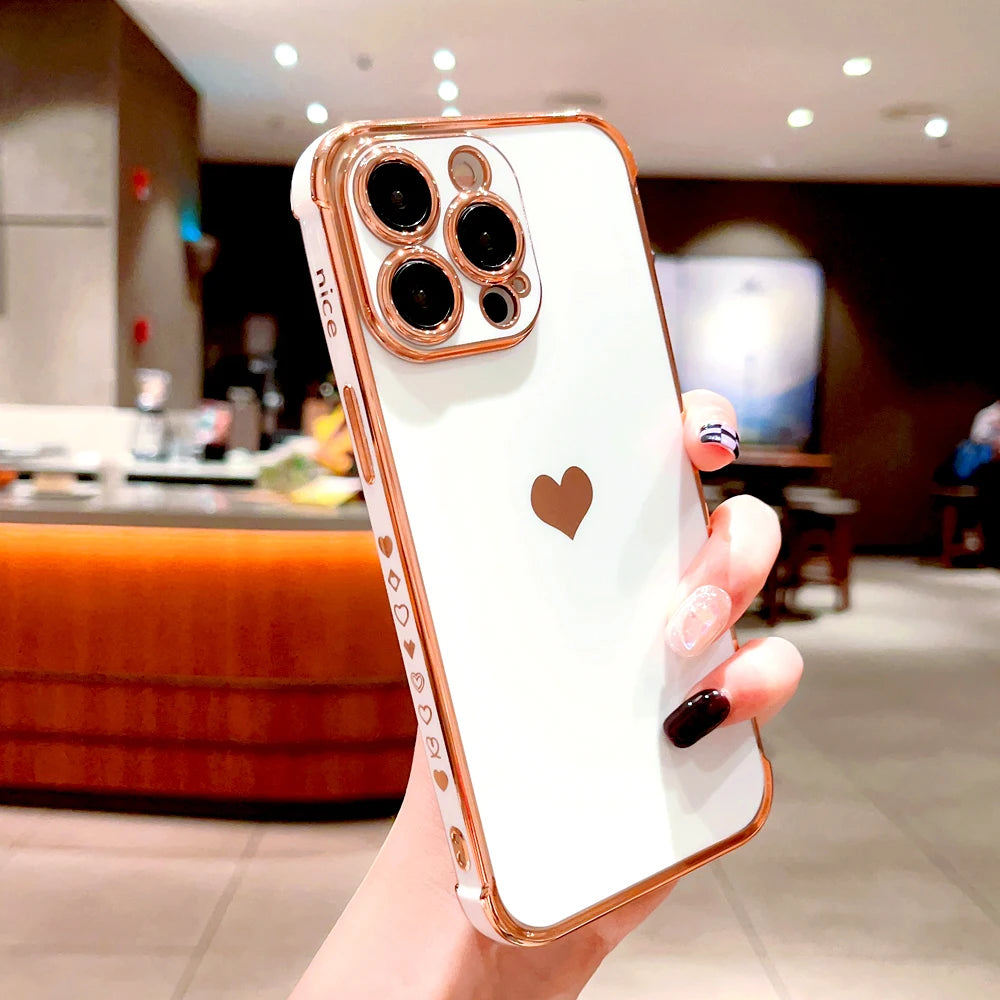 Girls Heart Silicone Soft Phone Case - Compatible with iPhone