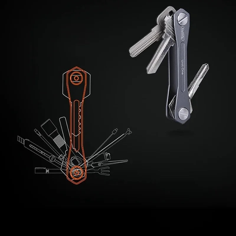 Smart Key Organizer: Compact Aluminum Keychain Holder & Clip