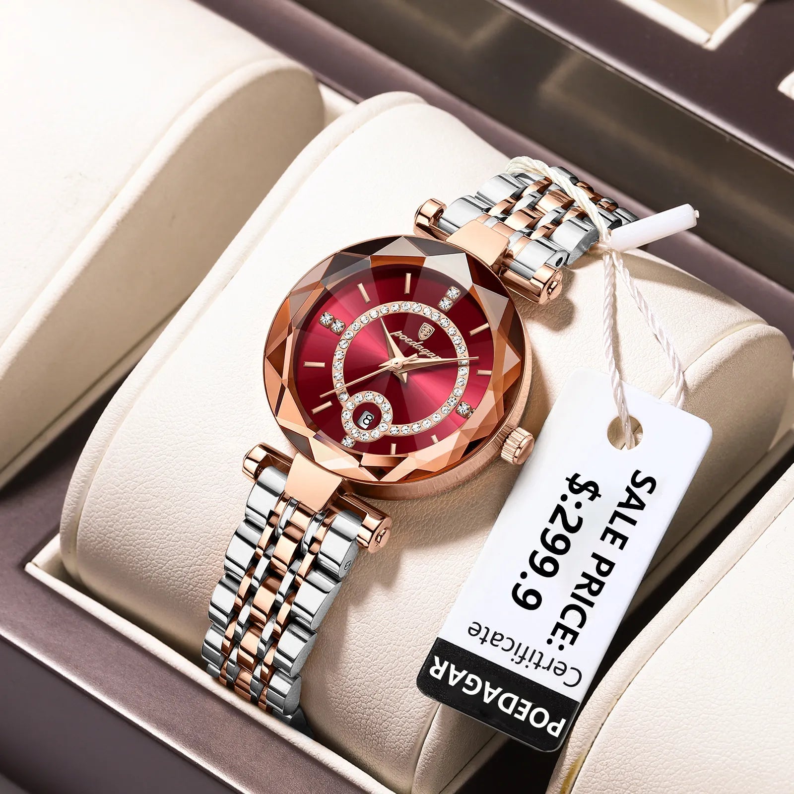 High-Quality Waterproof Luxury Ladies Diamond Quartz Watch