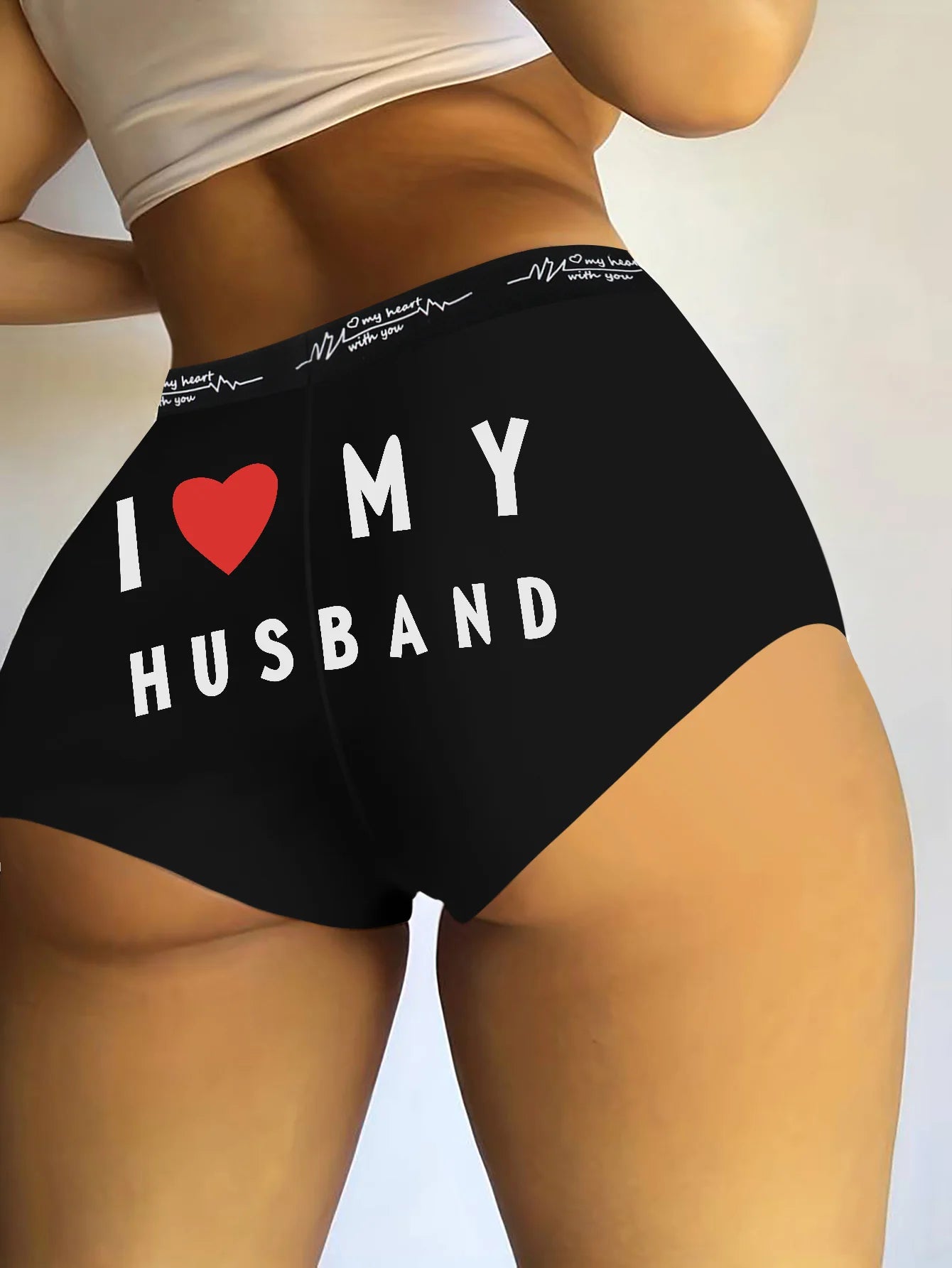 Varsbaby I Love My Husband Womens Boxer Shorts Ladies Soft Knickers Underwearle Underwear Boxer Shorts