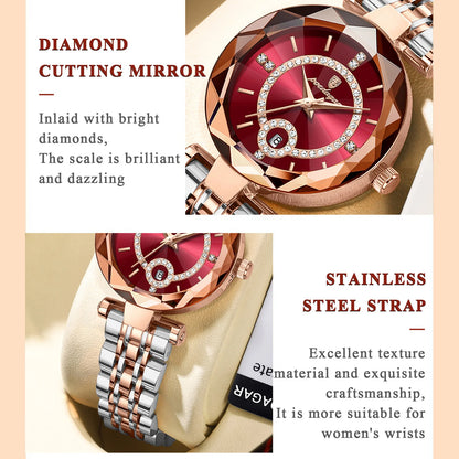 High-Quality Waterproof Luxury Ladies Diamond Quartz Watch