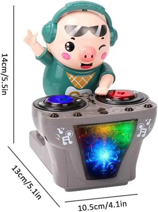 DJ Electric Music Dancing  Pig Toy with Color Light Swing doll kid gift