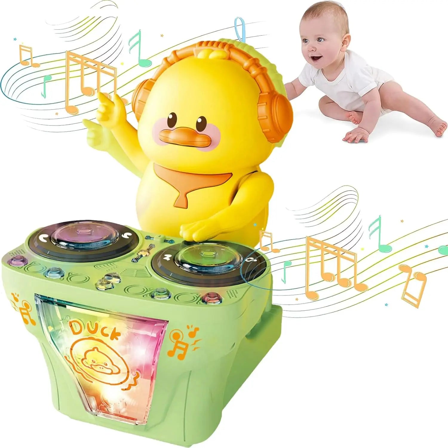 DJ Electric Music Dancing  Pig Toy with Color Light Swing doll kid gift