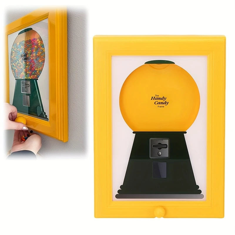 Wall-Mounted Dispenser Photo Frame | Candy, Snack & Pet Treat Holder