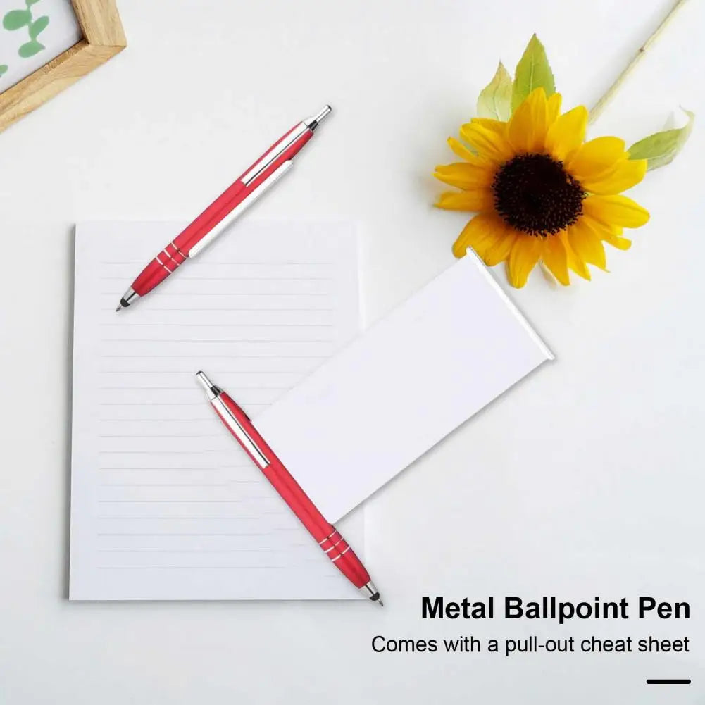 Metal Ballpoint Pen with Secret Note Center