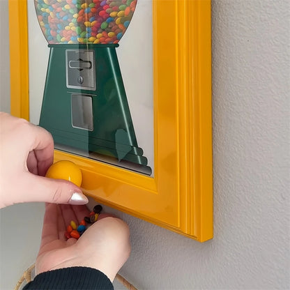 Wall-Mounted Dispenser Photo Frame | Candy, Snack & Pet Treat Holder