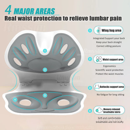 Office Chair Back Support – Anti-Hunchback Foldable Cushion
