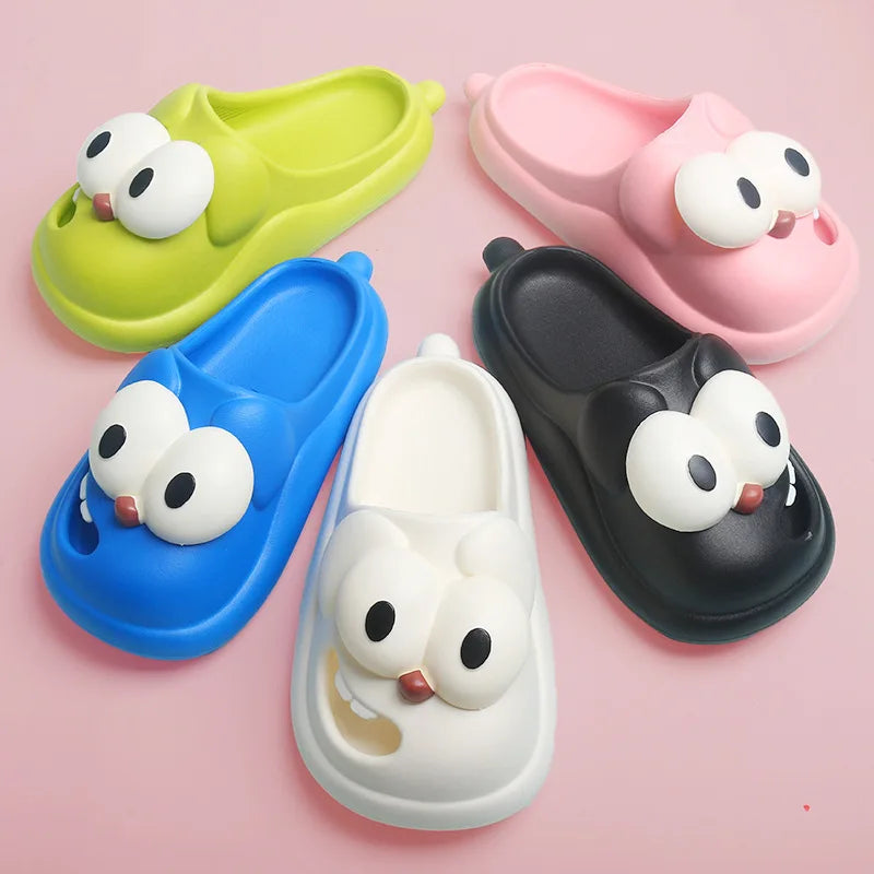 Cute and Funny Big Eye Dog Slippers - Tongue Kiss Design