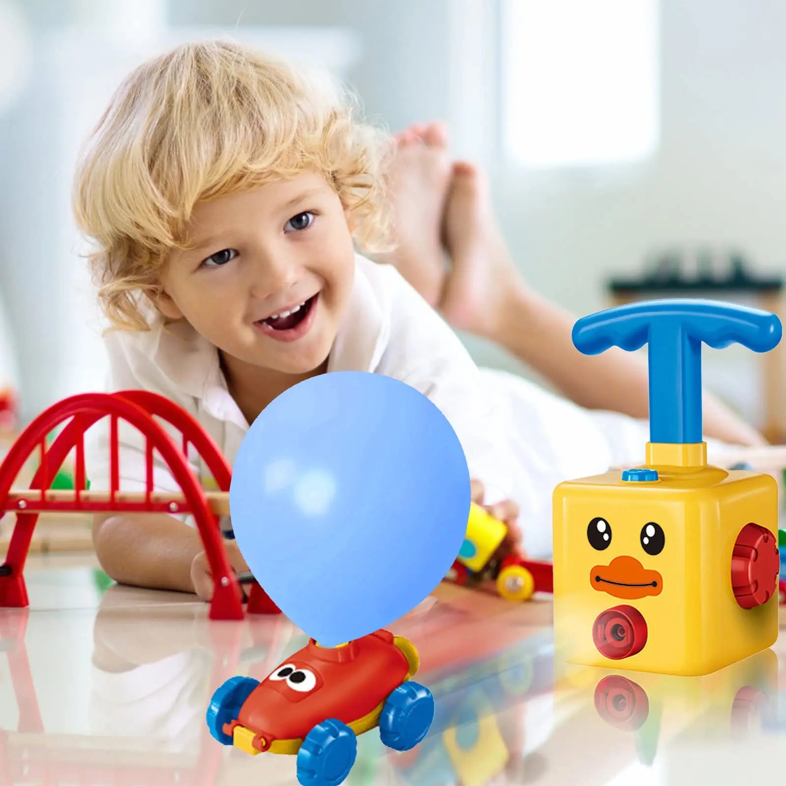 Balloon-Powered Car and Launcher Toy for Creative Science Experiments