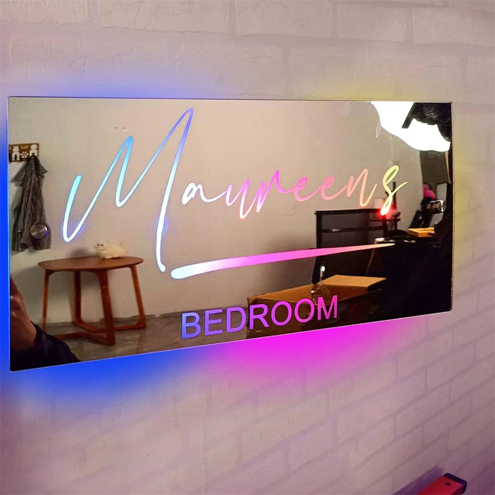 Personalized Light Up Name Mirror