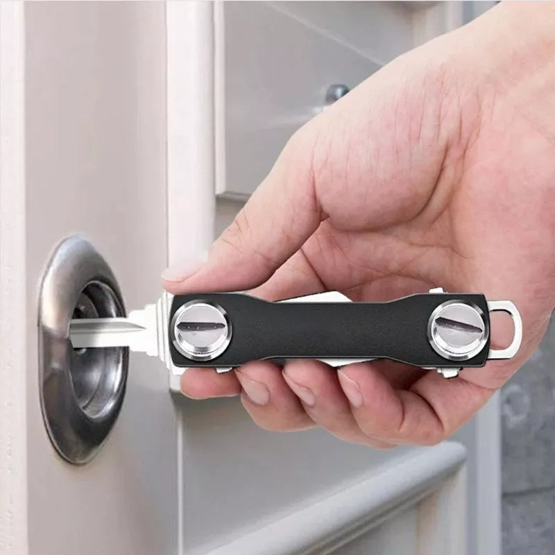 Smart Key Organizer: Compact Aluminum Keychain Holder & Clip