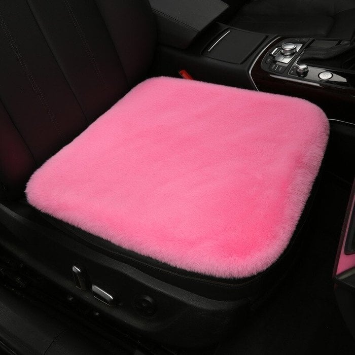 Plush Car Seat Cushion-Car Seat Cover Front Rear Seat Cushion Sheepskin Pad Mat Universal Accessories