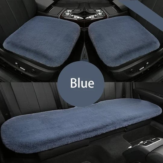 Plush Car Seat Cushion-Car Seat Cover Front Rear Seat Cushion Sheepskin Pad Mat Universal Accessories